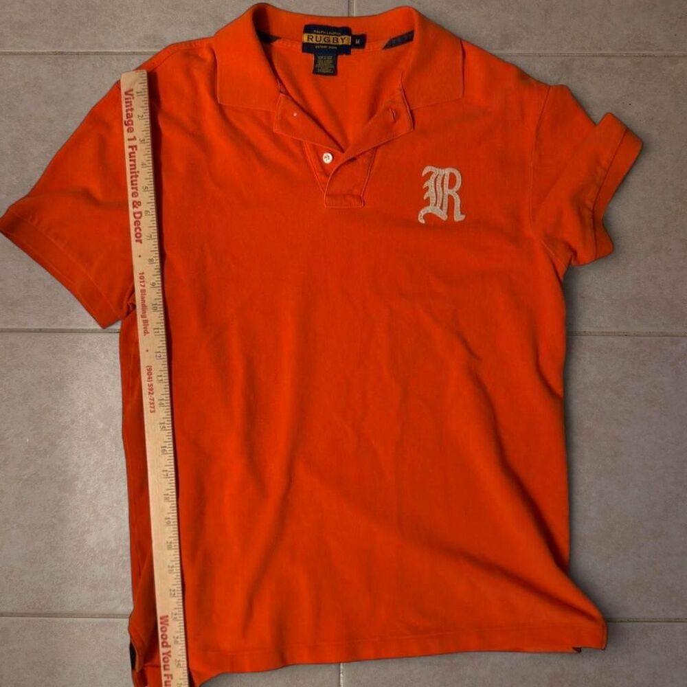 (2004–2013) Ralph Lauren Rugby Polo Shirt - Gothic R Embroidery - M